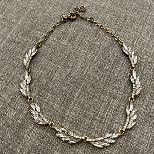 JCREW crystal and gold necklace